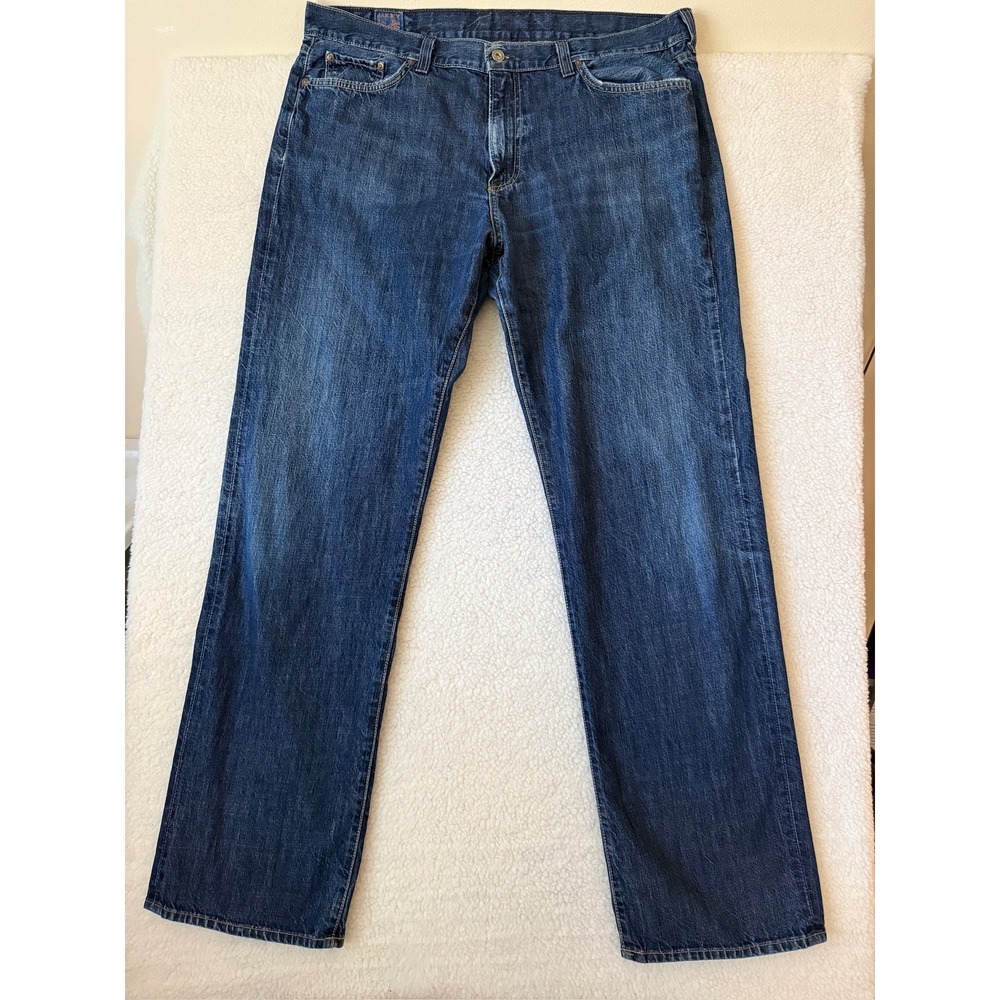 Lucky Brand Vintage Straight Jeans Mens 40x34 Blue Straight Denim Med Wash USA